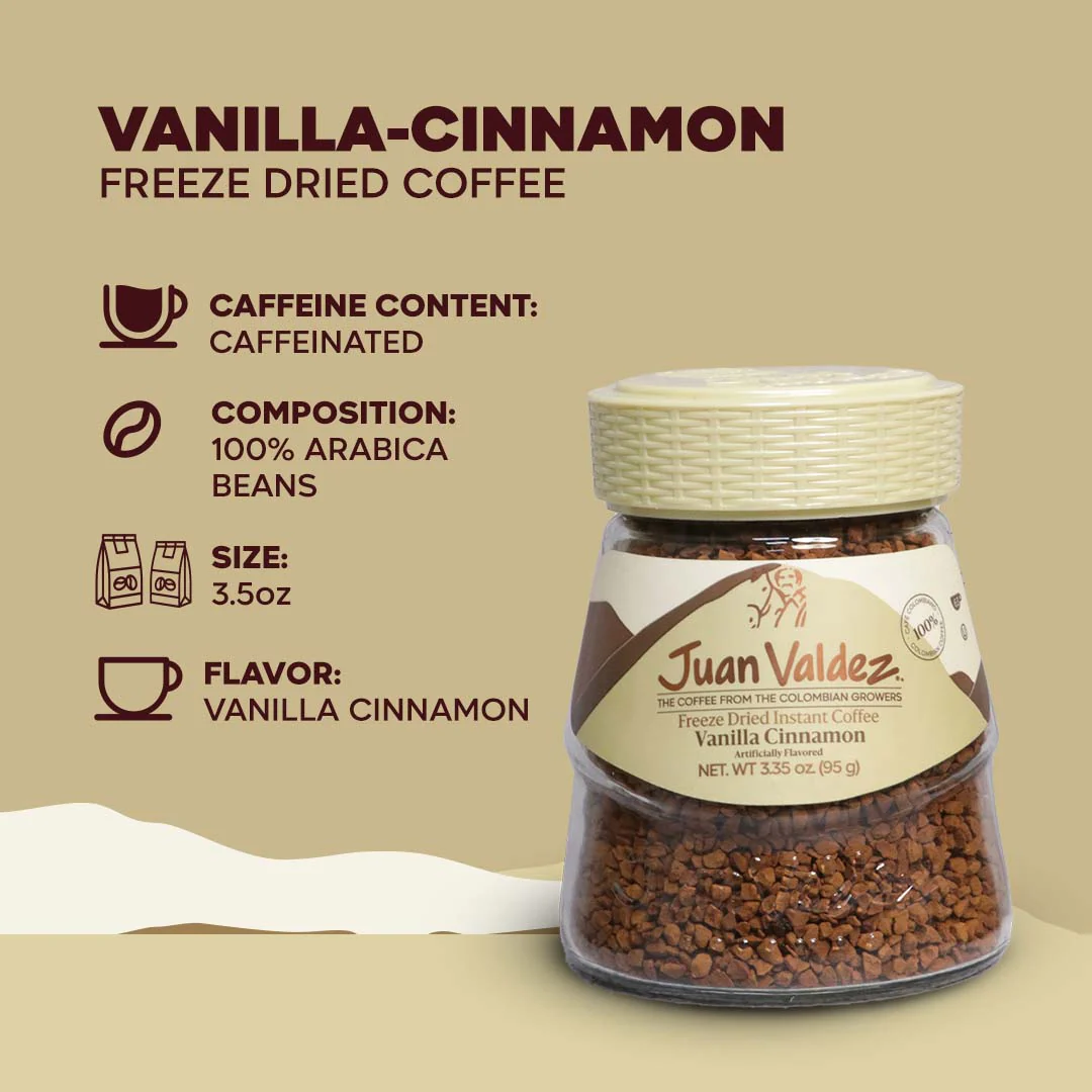 Juan Valdez® Freeze-Dried Coffee - Vanilla-Cinnamon (95g) - Image 3