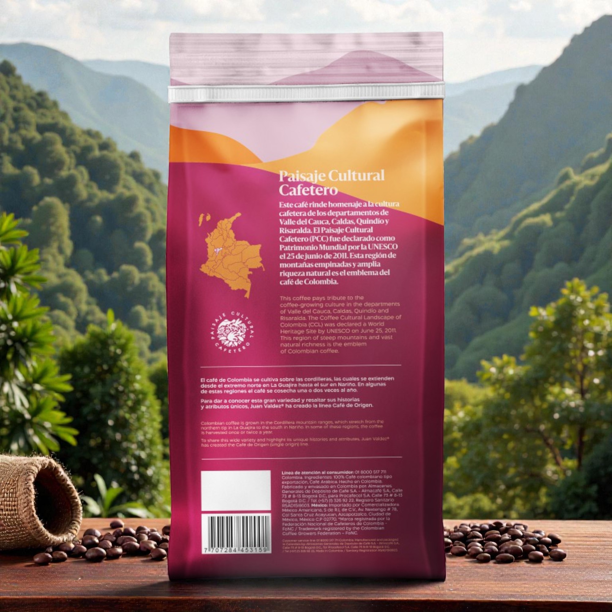 Paisaje Cultural Cafetero Whole Bean Coffee 454g - Image 2