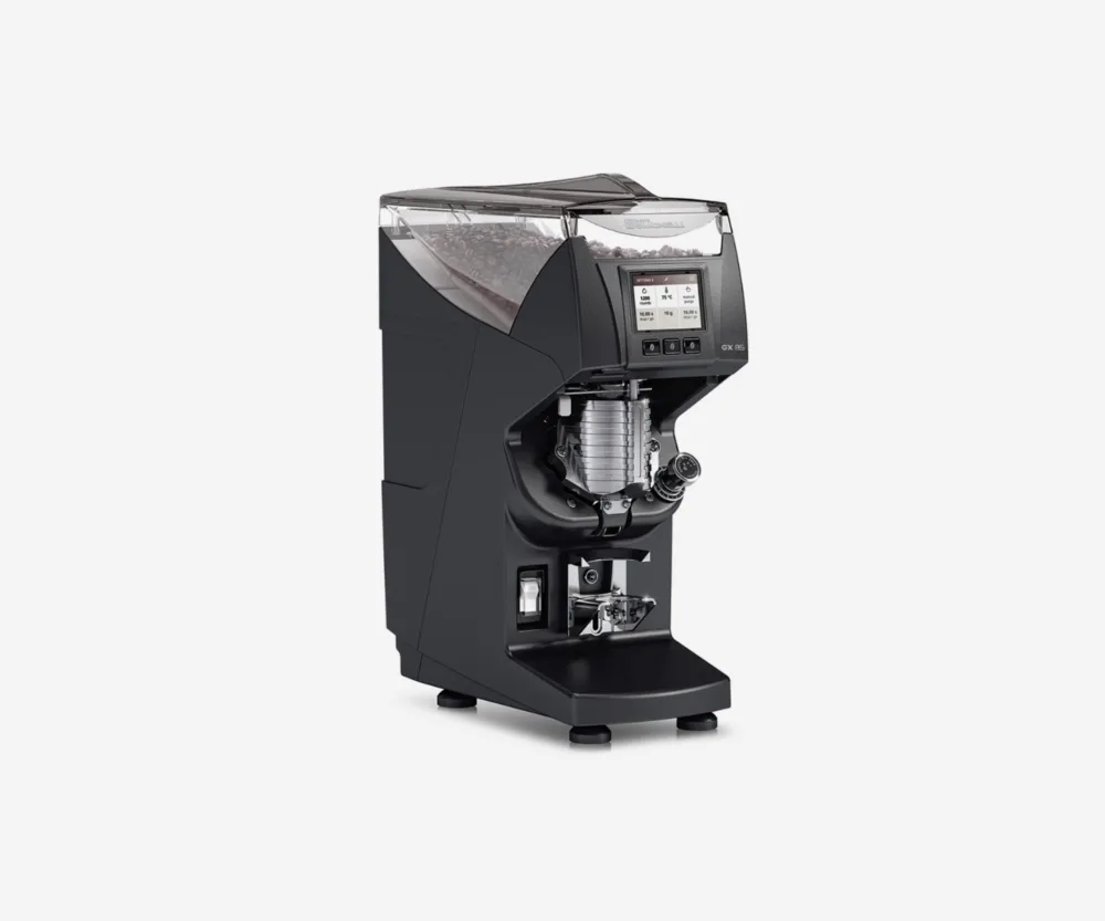 Nuova Simonelli GX on-demand coffee grinder in black